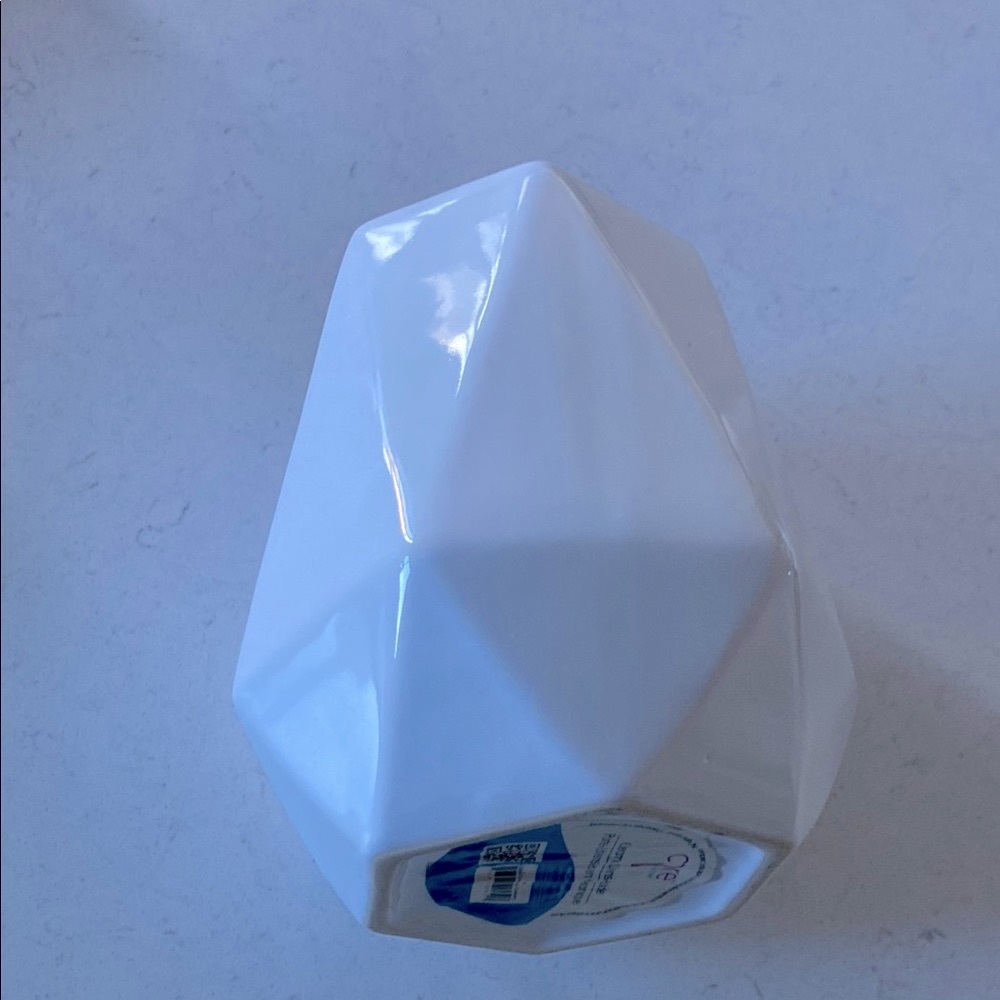 Geometric White Ceramic Vase